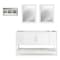 Alaterre Furniture Bennet 3pc Wooden Bathroom Vanity Set - 60-in. L Vanity, 30-in. L Mirror, 25-in. Wall Shelf, White AVAN6000WHAA - alternate 1